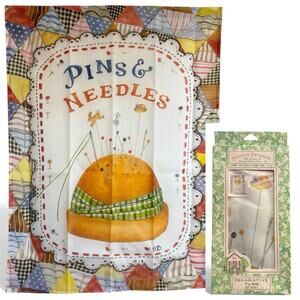 Outdoor Indoor Susan Branch Pins & Needles Welcome Flag 27x37 Garden Yard Decor